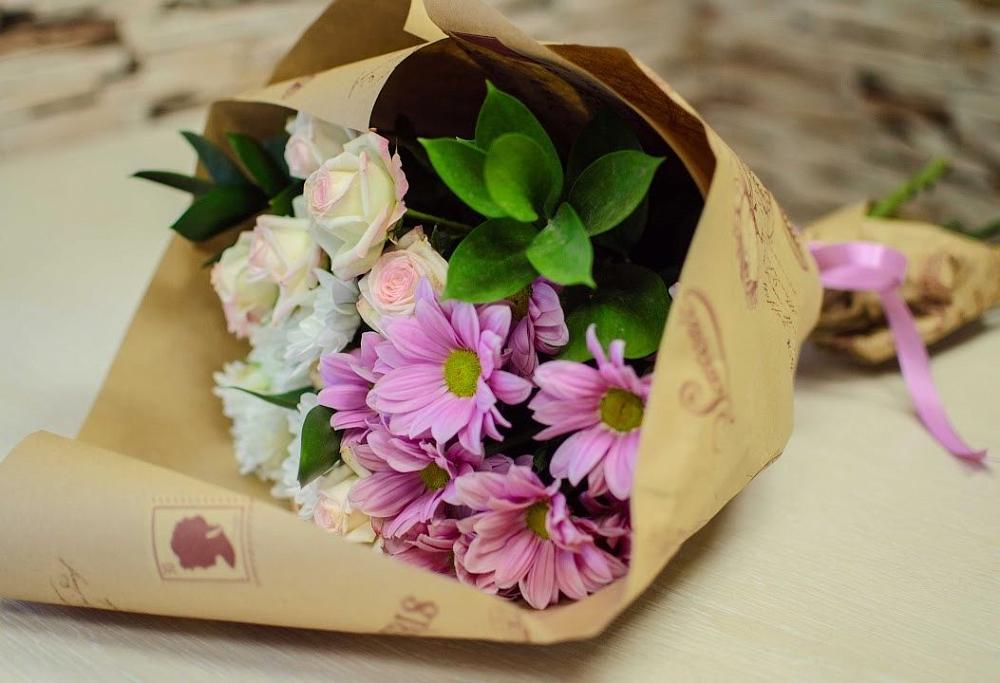 Букет цветов из: Розы и Хризантемы в Видяево