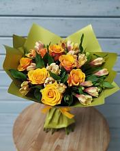 Букет цветов из:  Альстромерии и Розы в Видяево