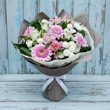 Букет цветов из:  Герберы, Альстромерии и Хризантемы в Видяево