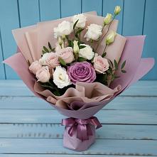 Букет цветов из:  Розы и Лизиантусы в Видяево