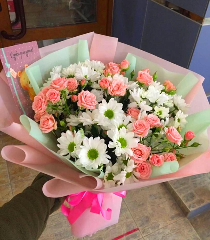 Букет цветов из: Розы и Хризантемы в Видяево