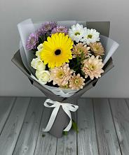 Букет цветов из:  Розы, Герберы и Хризантемы в Видяево