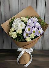 Букет цветов из:  Хризантемы и Розы в Видяево