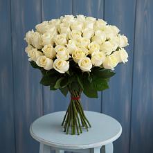 Букет 51 Белая роза Эдлесс Лав #REPLACE_PRED# Видяево
