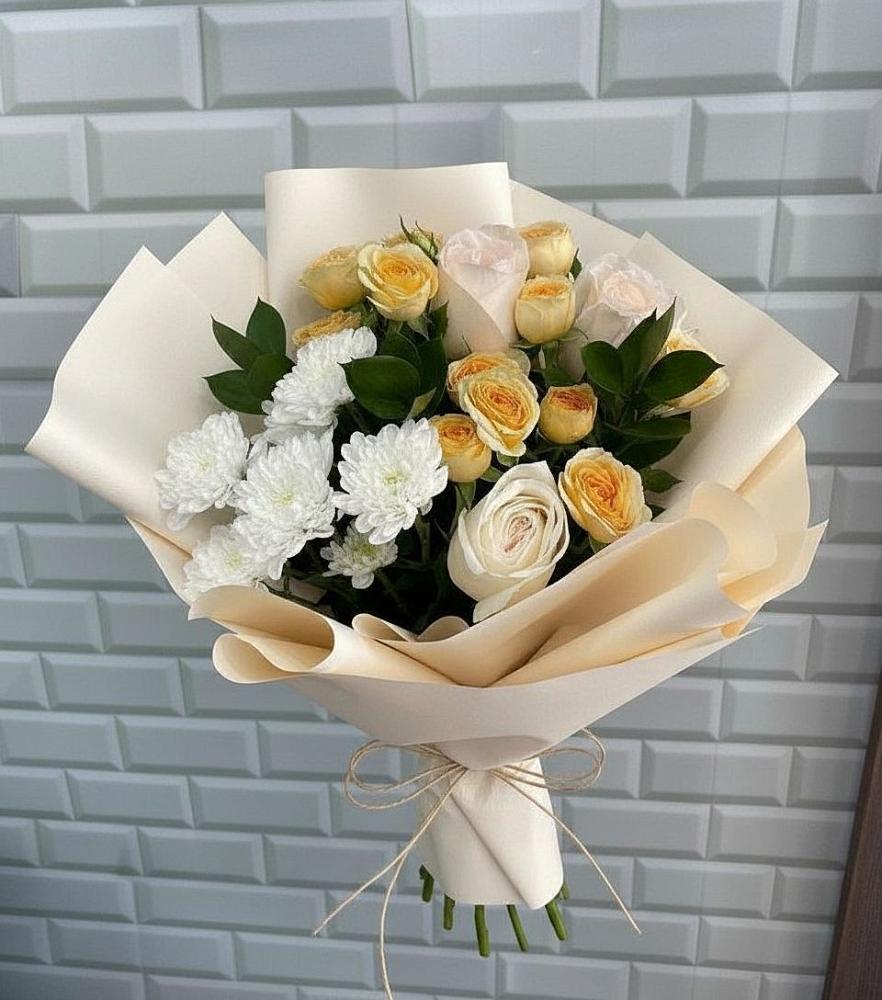 Букет цветов из: Розы и Хризантемы в Видяево