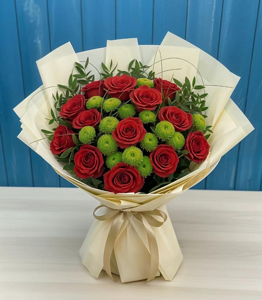 Букет цветов из: Розы и Хризантемы в Видяево