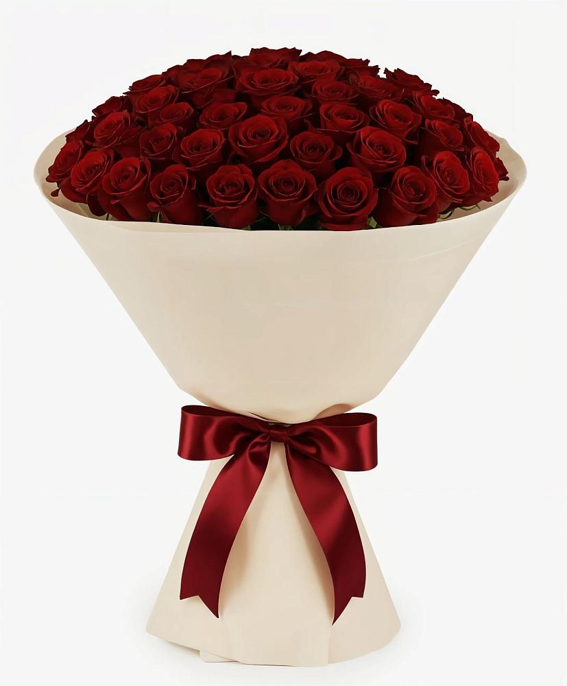 Букет 101 Бордовая роза Блэк Бакарра в Видяево