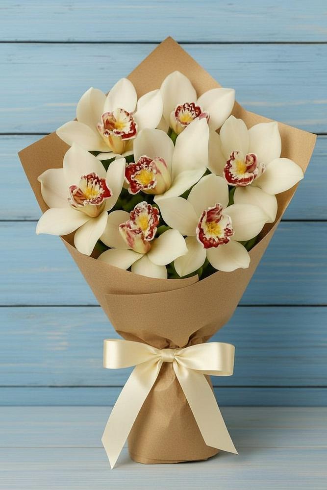 Букет цветов из: Орхидеи и Розы в Видяево