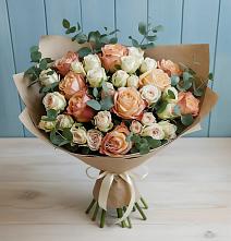 Букет цветов из:  Альстромерии и Розы в Видяево